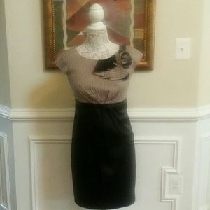 Bebe Grey and Black Medium Dress